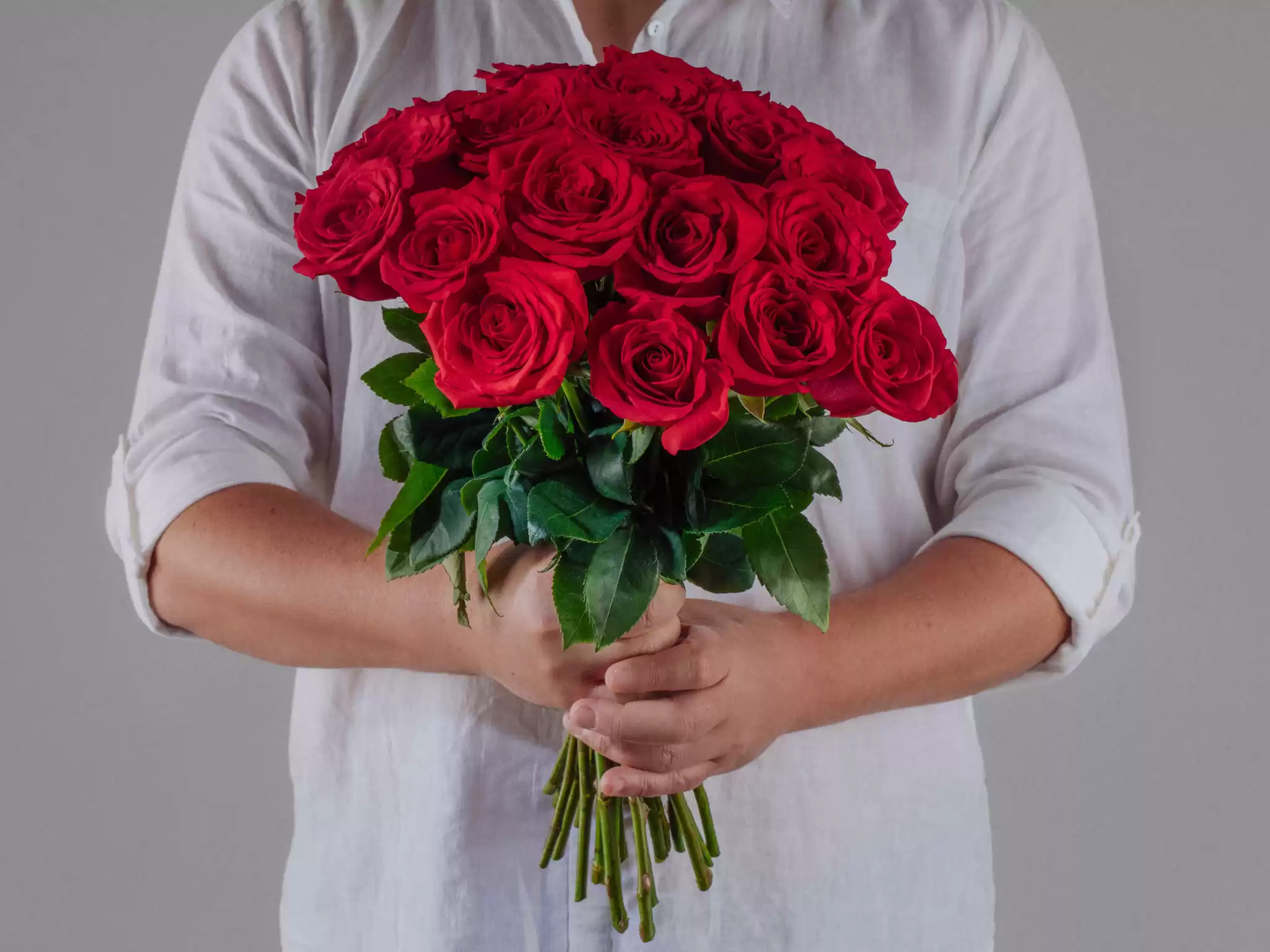 Buque De 20 Rosas Colombianas Vermelhas